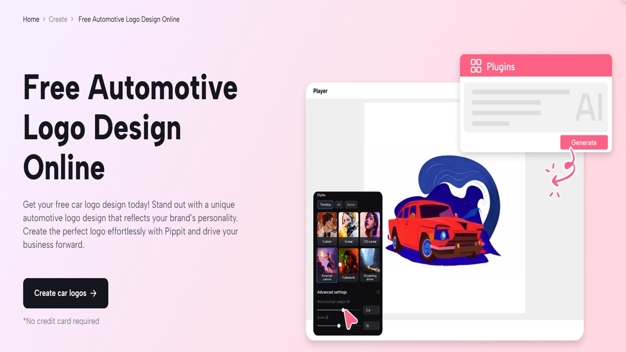 Pippit AI Features That Enable Every Auto Brand to Have a Distinct Logo
